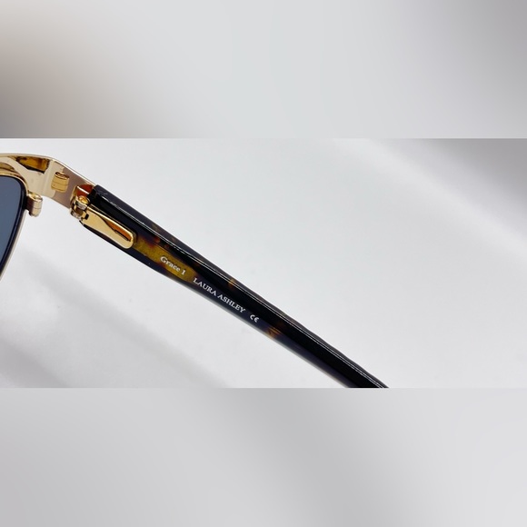 Laura Ashley Grace 1 Black Gold Oval Sunglasses Frames Only - Picture 7 of 8